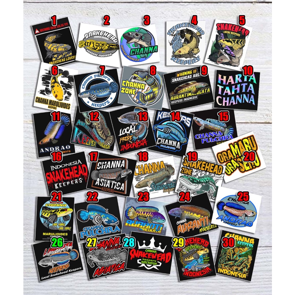 Jual Stiker Ikan Chana Isi 30 Pcs Stiker Tempelan Aquarium | Shopee ...