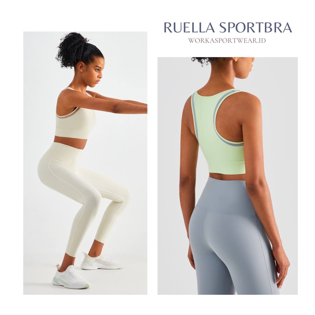 Jual WORKASPORTWEAR.ID RUELLA BRA SPORTBRA PREMIUM PERMANENT PAD