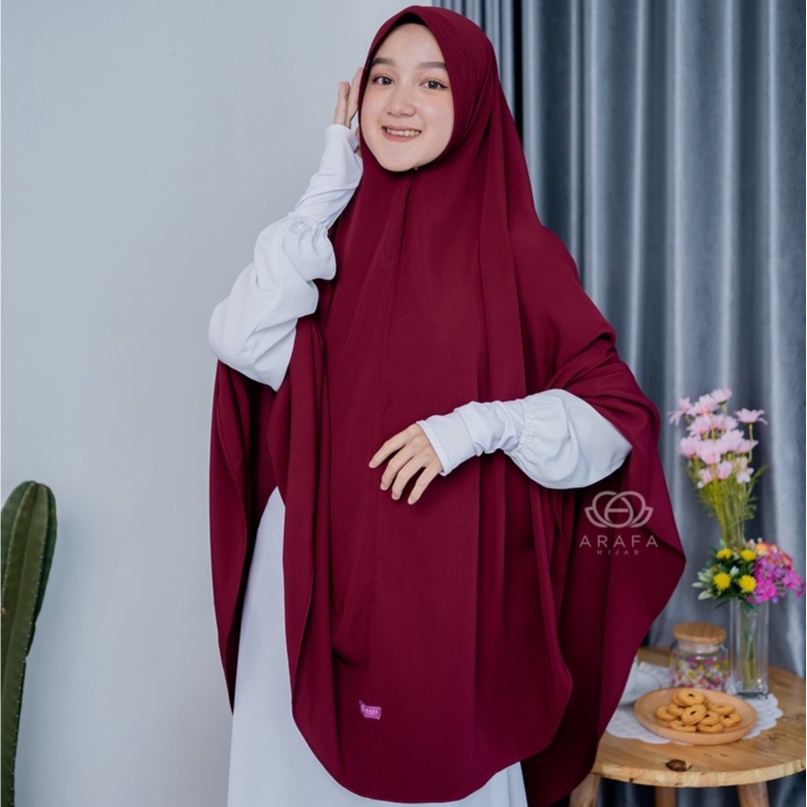 Jual Arafa Hijab Khimar Dhyanda Xl Wolfis Premium Pad Antem Jilbab Kerudung Jumbo Syari