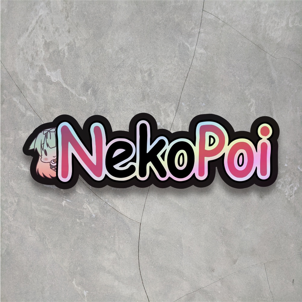 Jual Sticker Anime Hologram Nekopoi | Sticker Hologram Anime ukuran 9,5