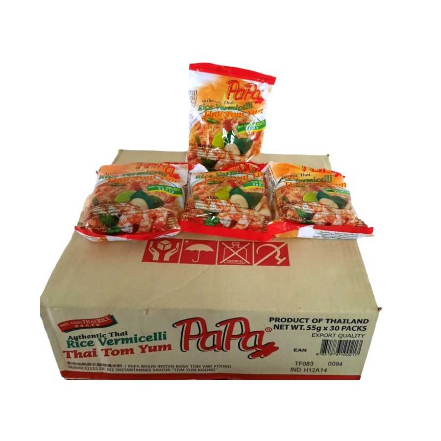 Jual Papa Rice Vermicelli Tom Yum / Papa Bihun Tom Yum 1 Dus (30bgks ...