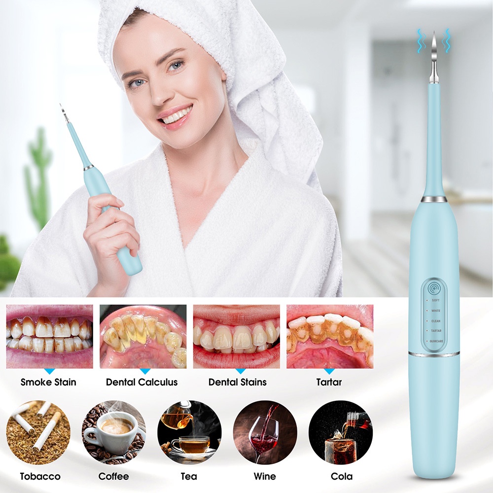Jual Electric Sonic Dental Scaler Teeth Calculus Remover Vibrition