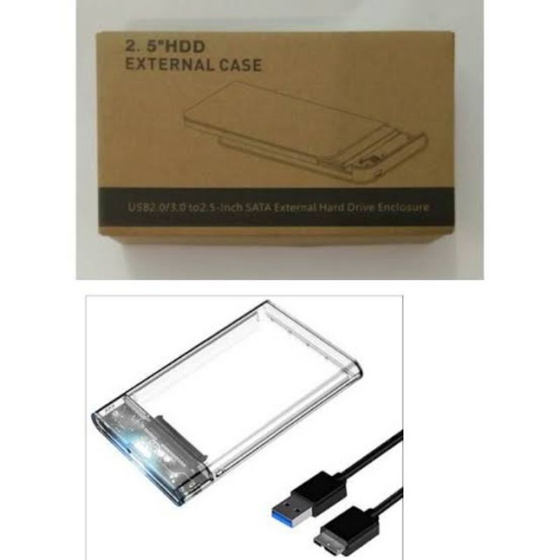Jual CASE RACK HDD SSD HARDISK 2.5 v 3.0 2.0 TRANSPARAN EXTERNAL ...
