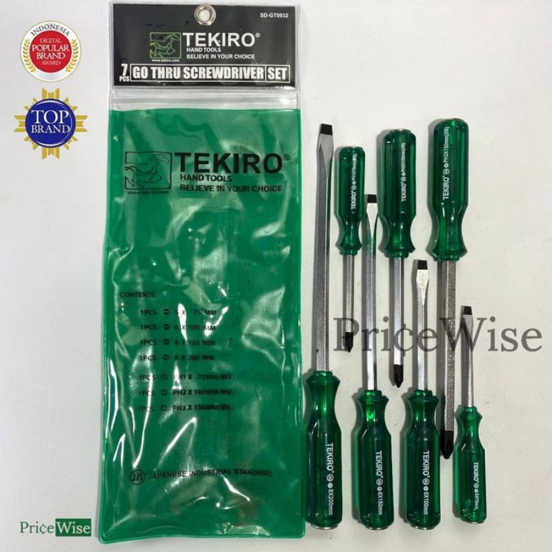 Jual Tekiro Obeng Ketok Set Tembus Kristal Pcs Obeng Ketok Tembus