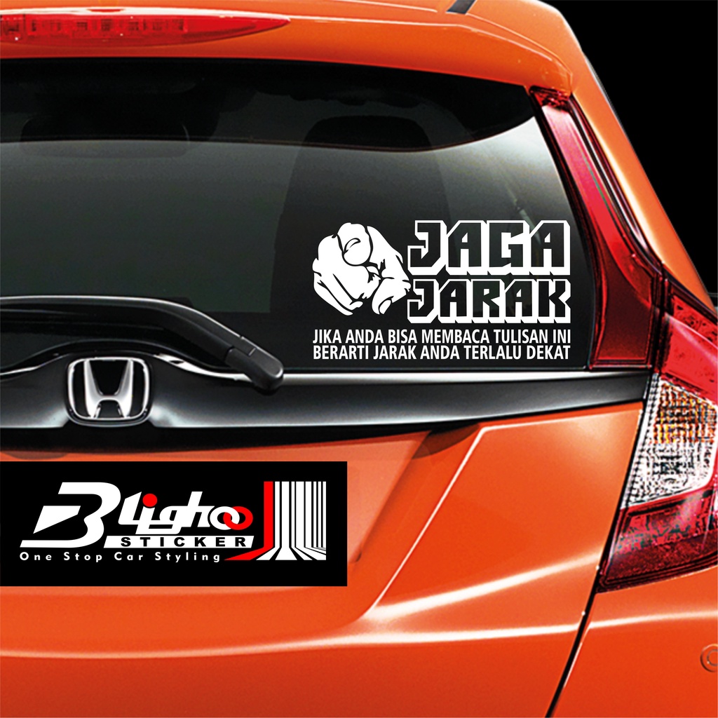 Jual Stiker Kaca Mobil Stiker Mobil Jaga Jarak 30 Cm Cutting Sticker Mobil Keren Murah Awet 9563