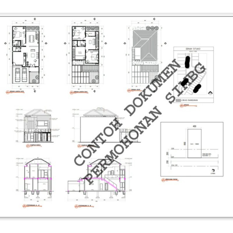 Jual Gambar Arsitek IMB PBG SIMBG Lengkap Perijinan Bangunan | Shopee ...