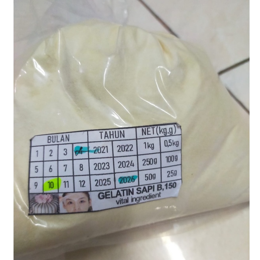 Jual Gelatin Sapi Rousselot Halal Food Grade 500 g Shopee Indonesia