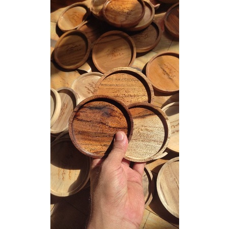 Jual WOODEN COASTER/TATAKAN GELAS/ALAS GELAS/TATAKAN GELAS KAYU/ALAS ...