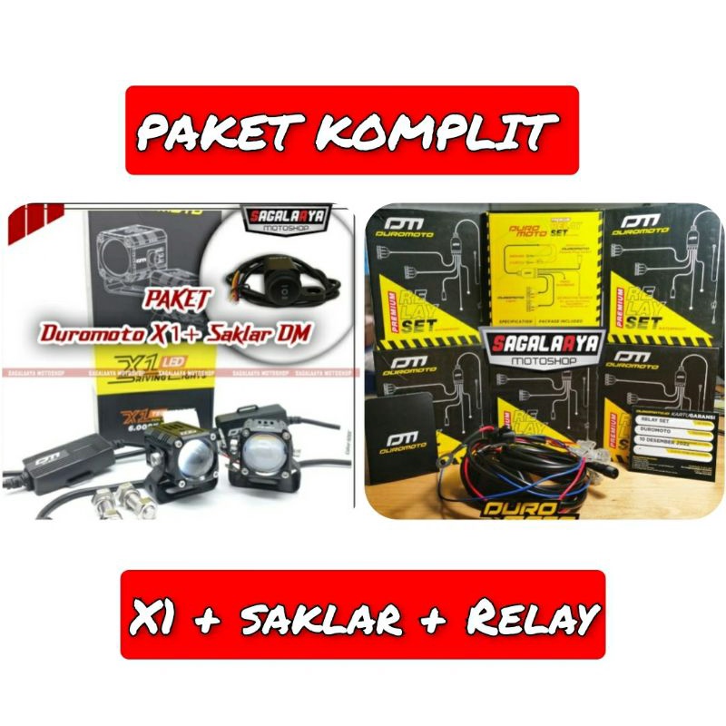 Jual Duromoto X Paket Lampu Duromoto X Saklar Relay Set Original Dm Garansi Shopee Indonesia