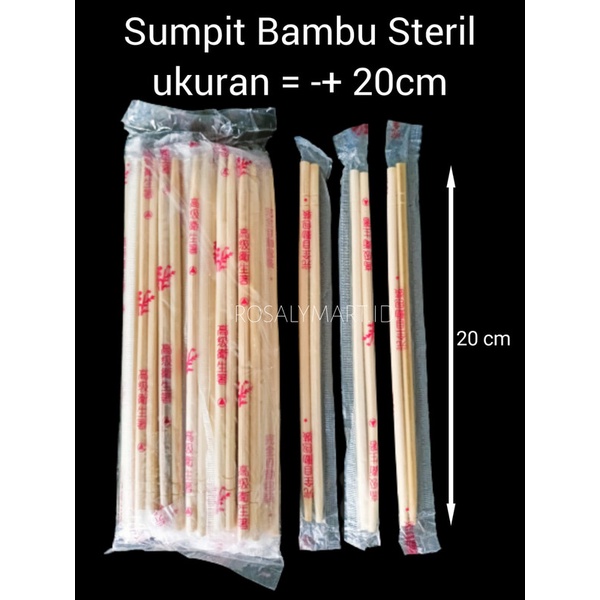 Jual Sumpit Bambu Steril Pasang Pcs Shopee Indonesia