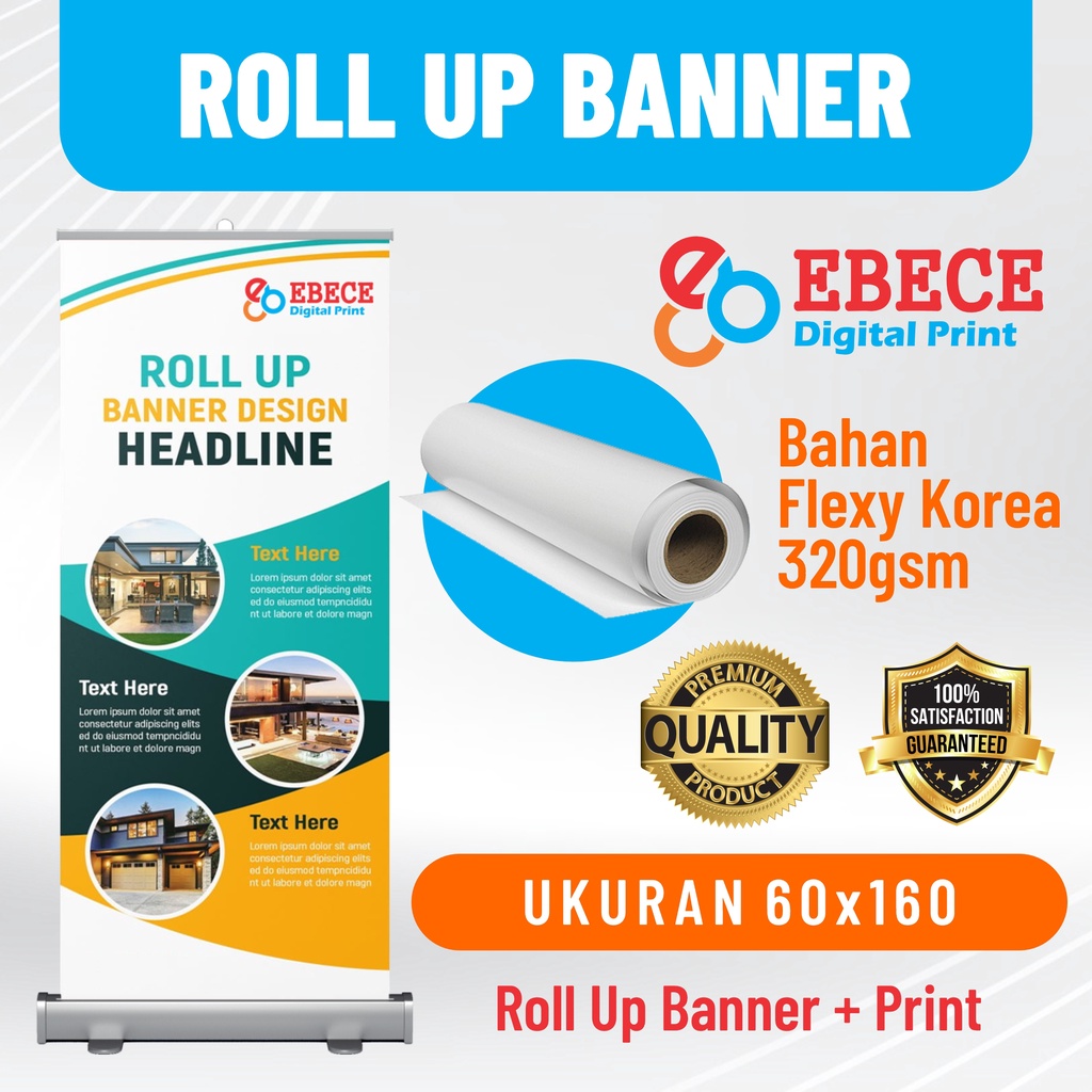 Jual CETAK ROLL UP BANNER KECIL BAHAN BAGUS BANNER VERTICAL ROLL BANNER ...