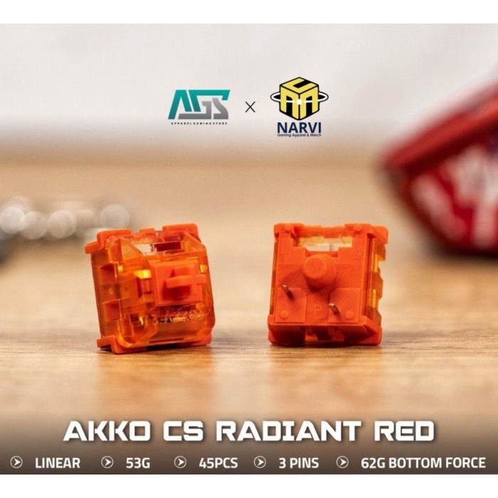 Jual Akko Cs Radiant Red Switch (Linear) - Gaming Mechanical Switch ...