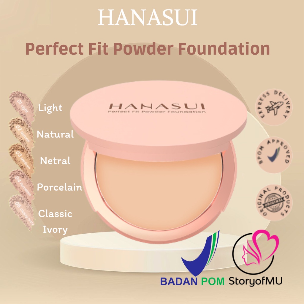 Jual HANASUI Perfect Fit Powder Foundation 12,5gr Bedak Padat