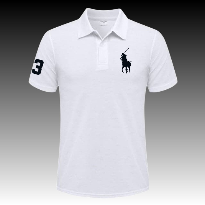 Jual Kaos Polo Shirt Polo Ralph Lauren Logo Hitam/ Baju Kaos Kerah Pria