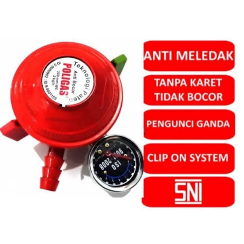 Jual Regulator Gas Meter Poligas Dengan Double Seal Shopee Indonesia