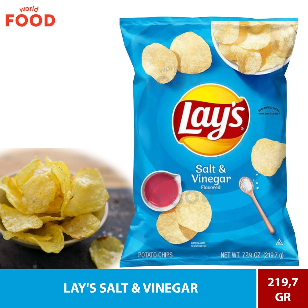 Jual LAY'S SALT & VINEGAR POTATO CHIPS 184,2GR | Shopee Indonesia