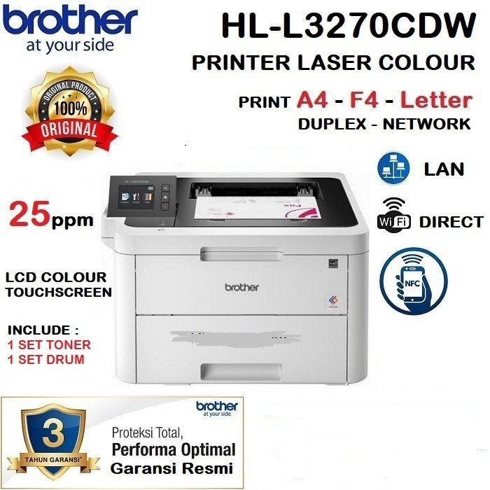 Jual PRINTER BROTHER HL-L3270CDW Laser Colour Printer HL L3270 CDW ...