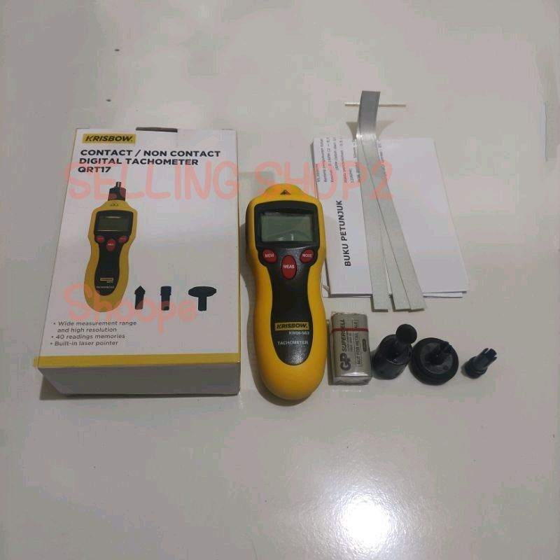 Jual DIGITAL CONTACT/ NON CONTACT TACHOMETER KRISBOW KW06563 Shopee