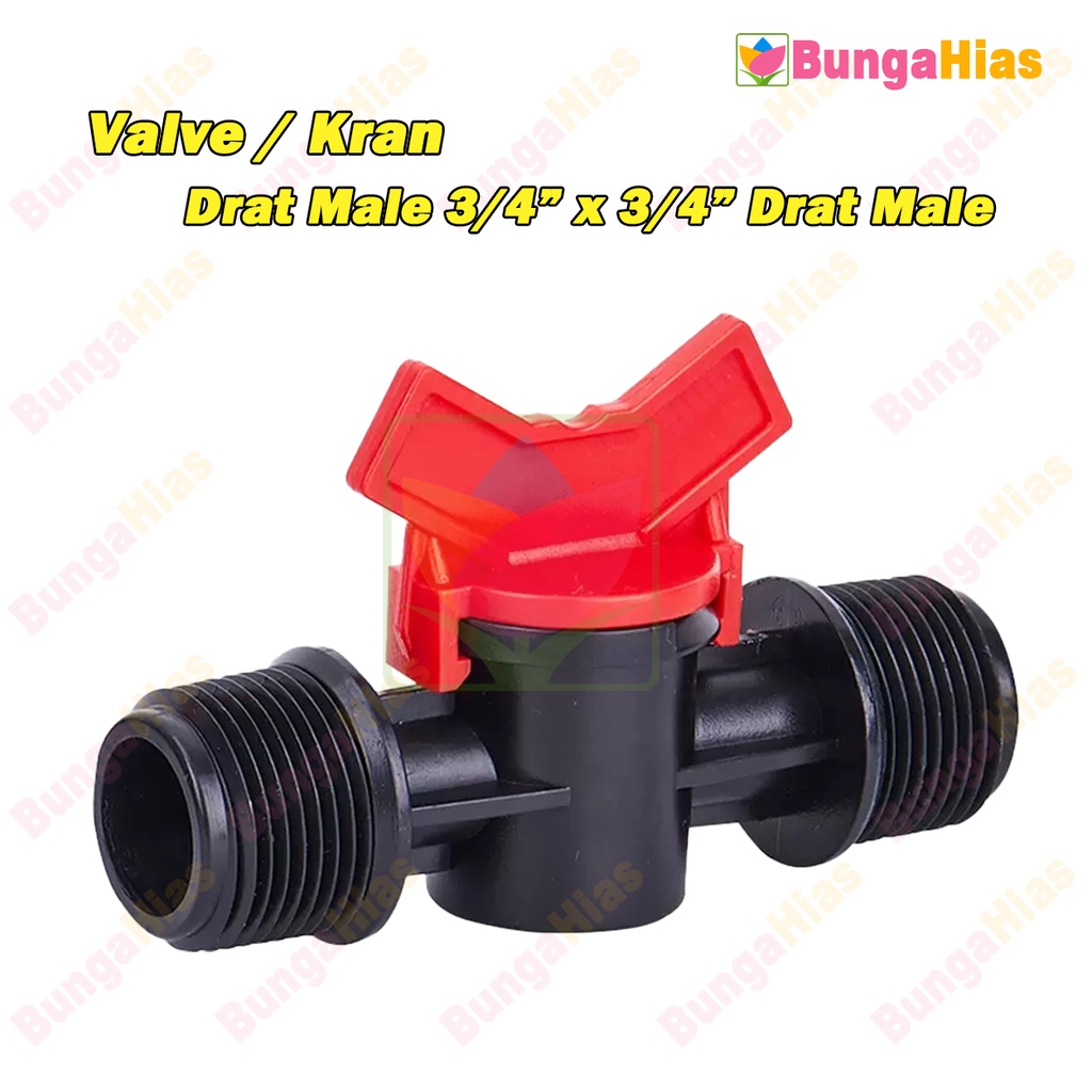 Jual Mini Valve Kran Air 3/4 " x 3/4" Male Inch Check Stop Ball Offtake Pipa Pvc Hidroponik