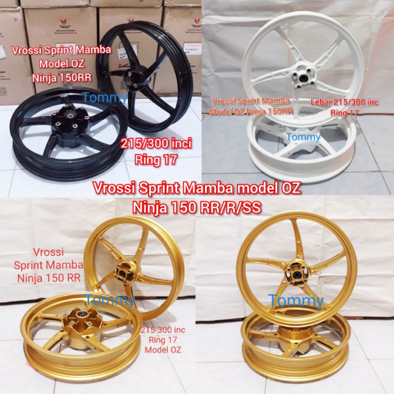 Jual Velg Ninja 150 RR R SS Vrossi Rossi sprint mamba model oz Kawasaki ...