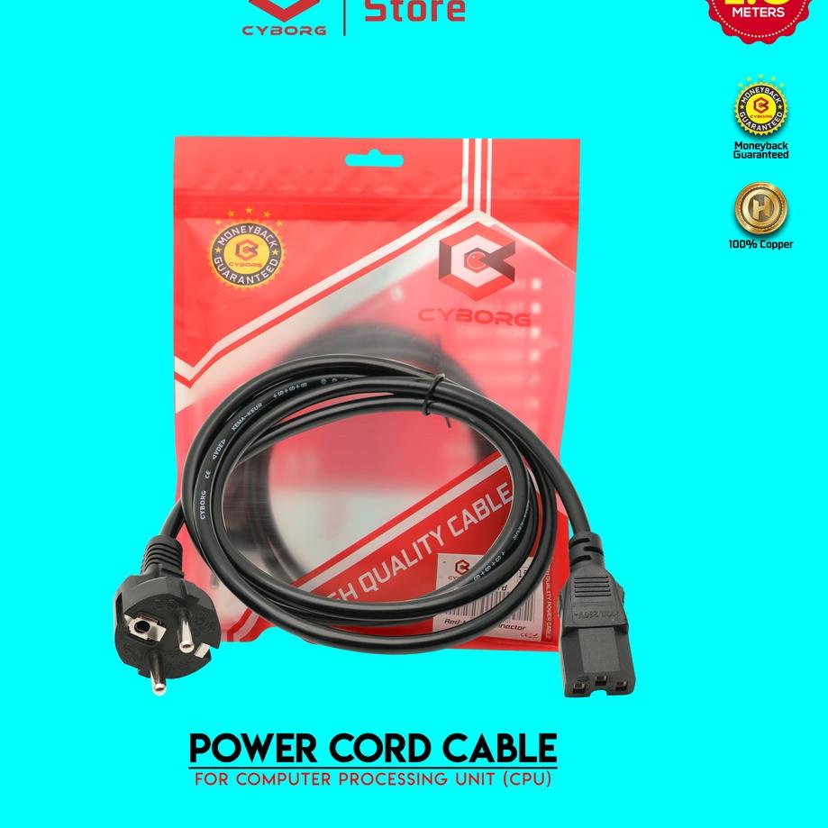 Jual Terkini!! Cyborg Kabel Power Cord Untuk Computer Processing Unit ...