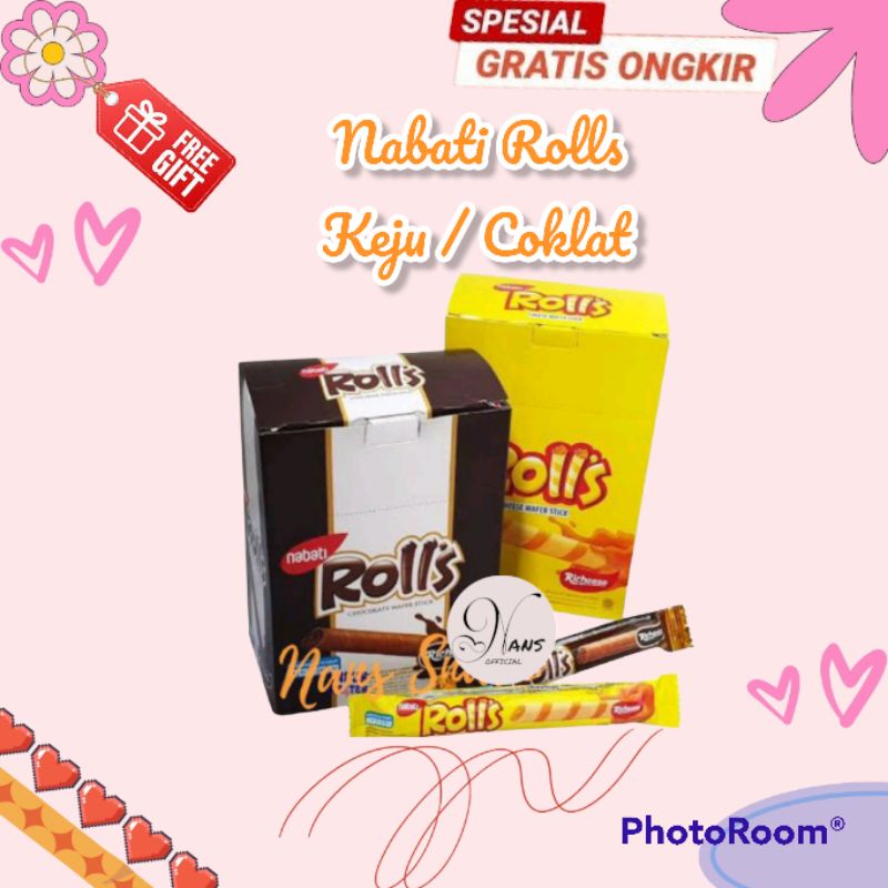 Jual Nabati Rolls Coklat Keju Richeese 1 Box Isi 20 Pcs Wafer Rolls