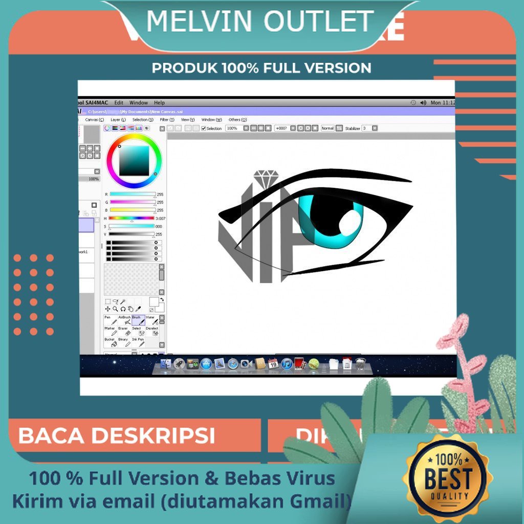 Jual Software Paint Tool SAI 2 Full Version Premium Terbaru Shopee