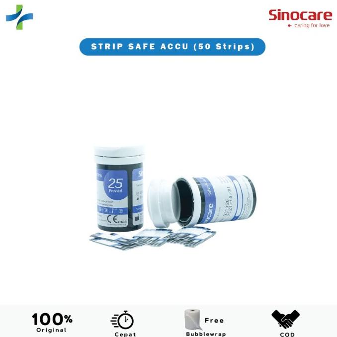 Jual Sinocare Strips Safe Accu Strips Alat Cek Gula Darah Strips Shopee Indonesia