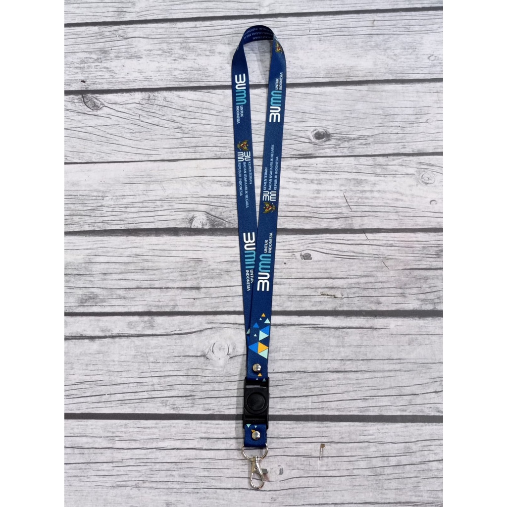 Jual Lanyard logo BUMN biru Garuda full printing custom 2sisi ...