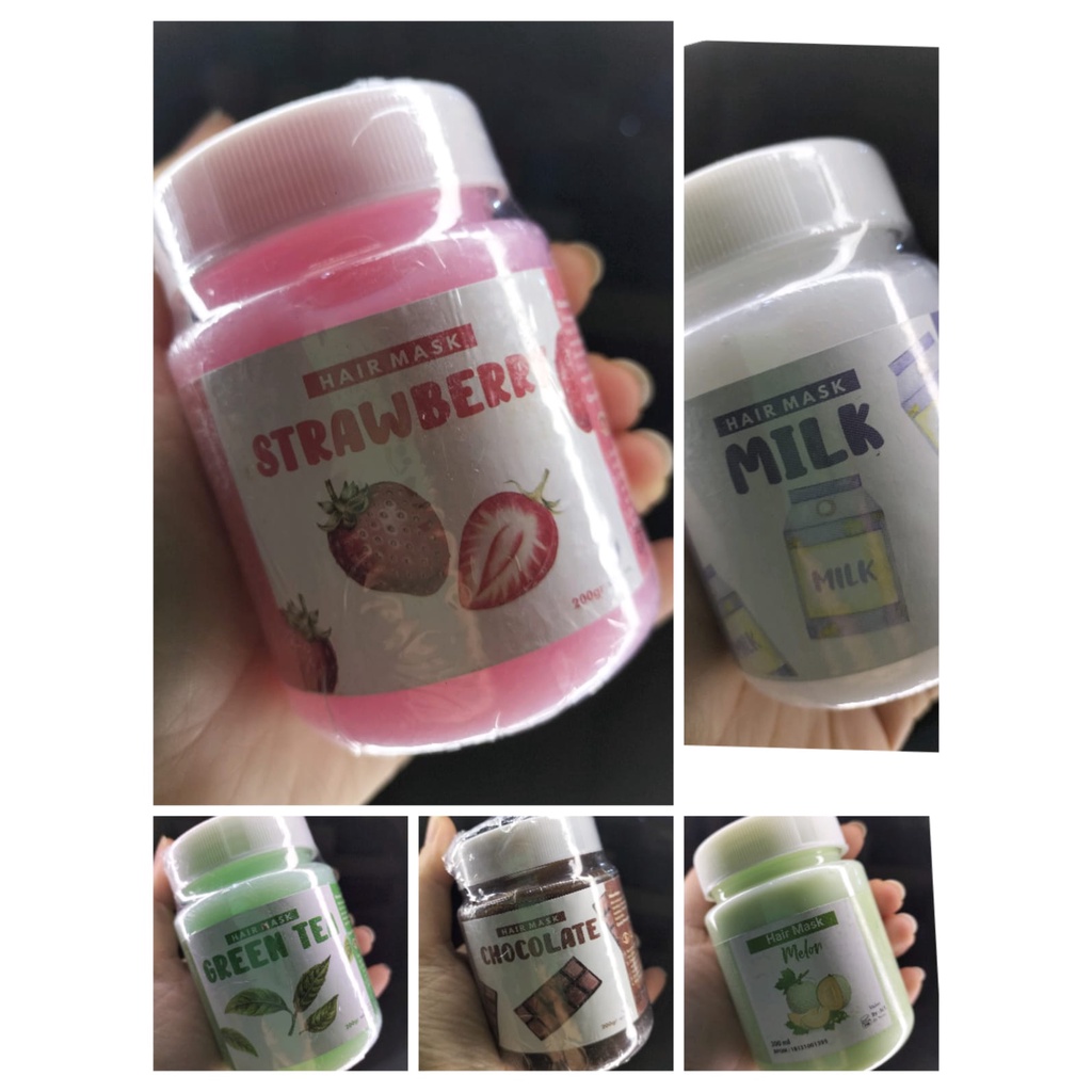 Jual Hair Mask BPOM isi 200ml / Masker Rambut Wangi/ Pelembut Rambut ...