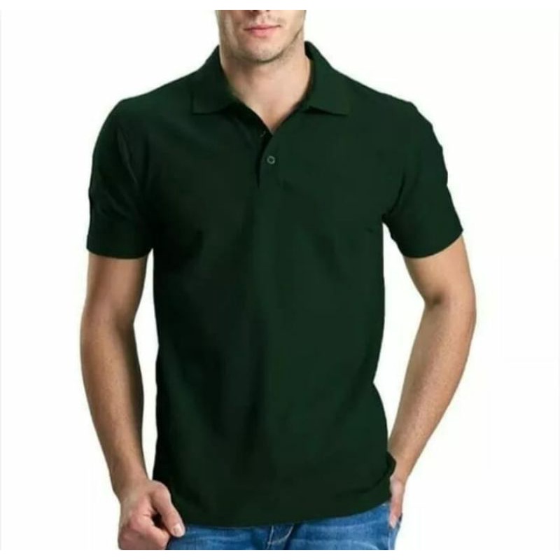 Jual Polo Shirt Polos Warna Hijau Botol Pria Dan Wanita | Shopee Indonesia