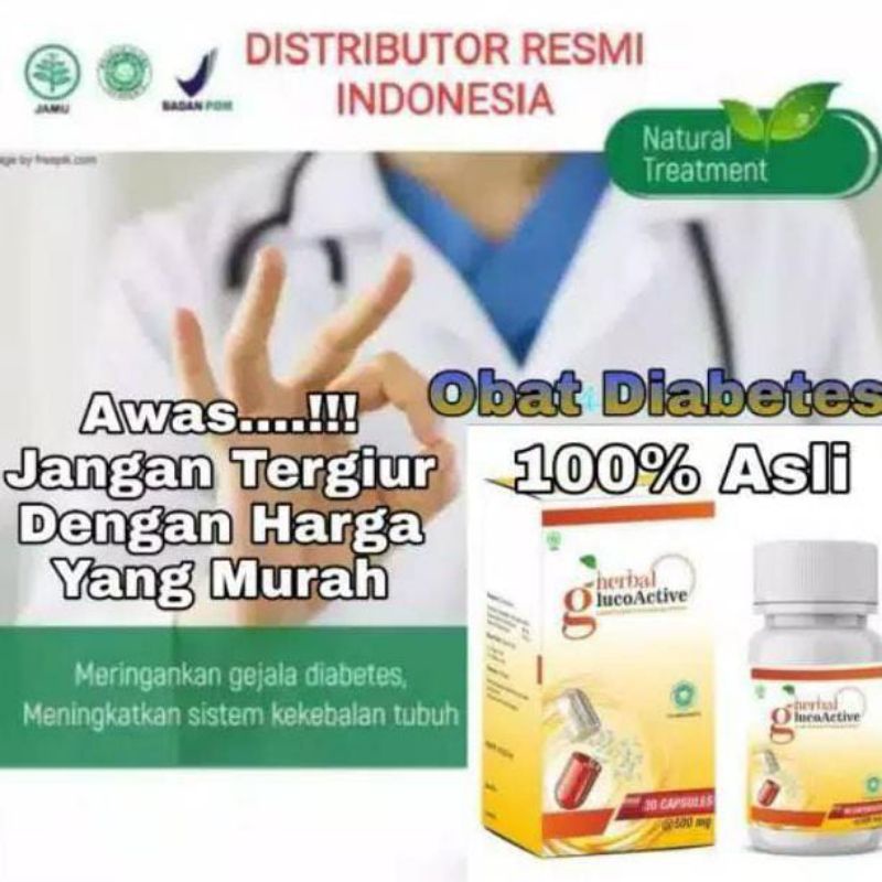 Jual Glucoactive Herbal Obat Diabetes Kering Basah Kencing Manis Gula