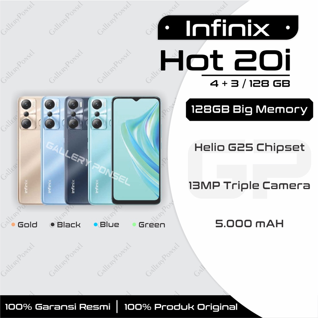 Jual Infinix Hot 20i 4/128 GB - Garansi Resmi (New Arrival) | Shopee ...