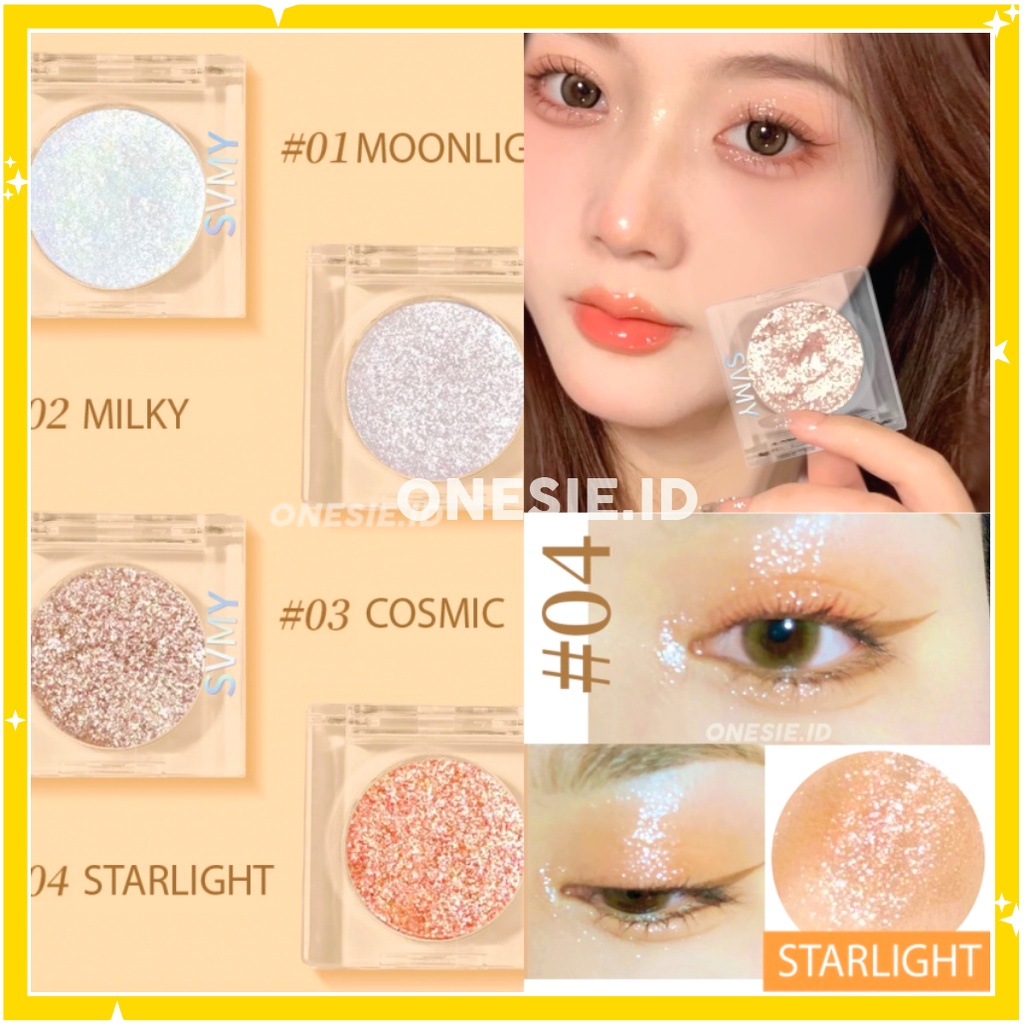 Jual SVMY Highlighter Contour Glitter Long Lasting Eyeshadow Bronzer