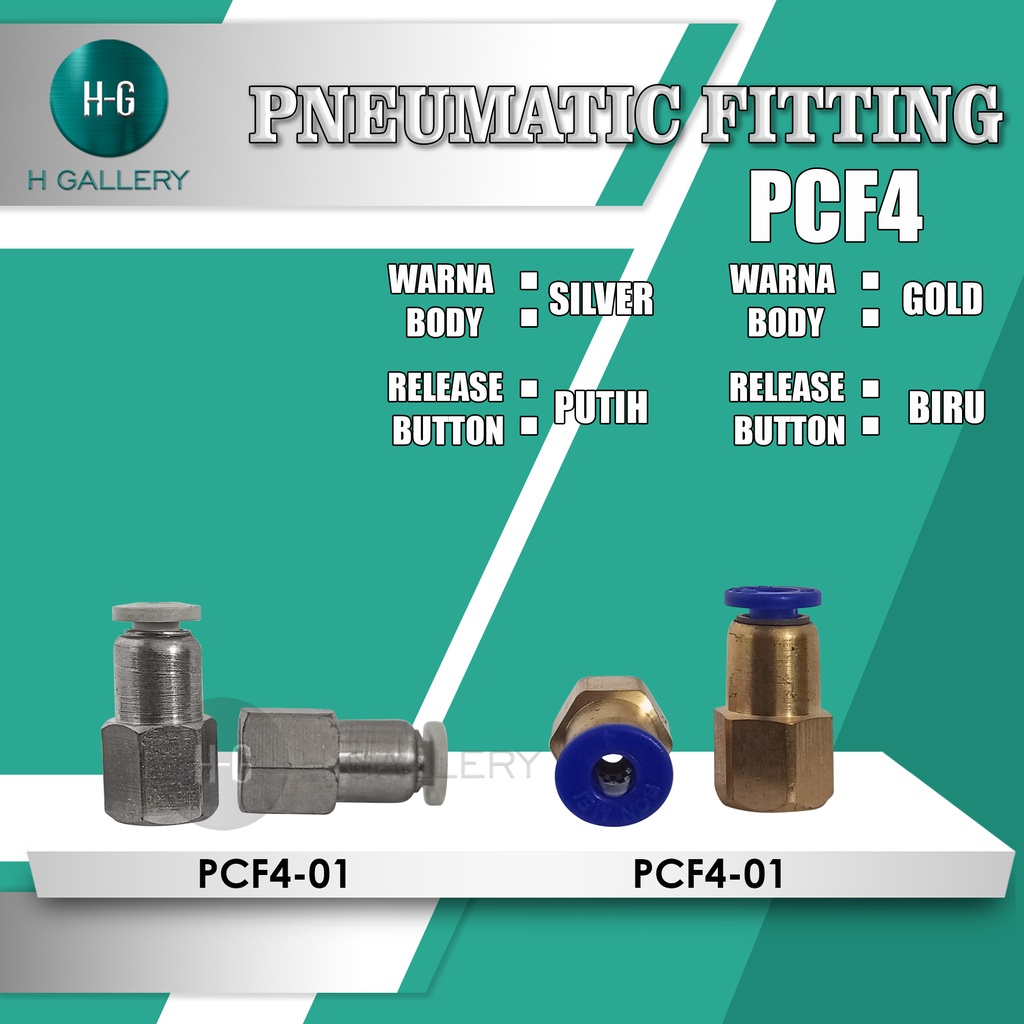 Jual Pcf Pneumatic Fitting Fitting Angin Nepel Selang Putih Biru Shopee Indonesia