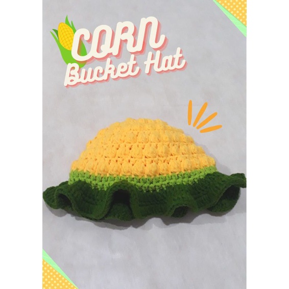Jual Corn Bucket Hat/ Topi Rajut Jagung/ Custom/ Request | Shopee Indonesia