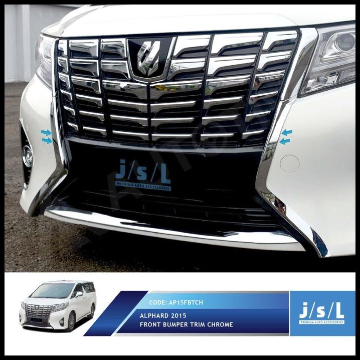 Jual All New Alphard List Bumper Depan Jsl/Front Bumper Trim Chrome ...