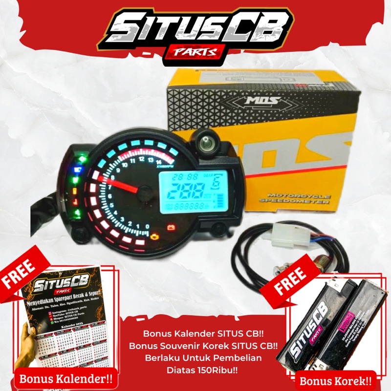 Jual SPIDO KOSO SPEDO SPIDOMETER DIGITAL LEDD LED PLUS KABEL SENSOR ...