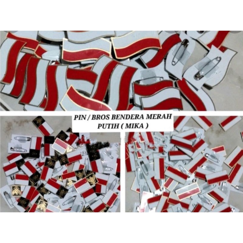 Jual Pin Merah Putih Bros Merah Putih Peniti Mika Shopee Indonesia