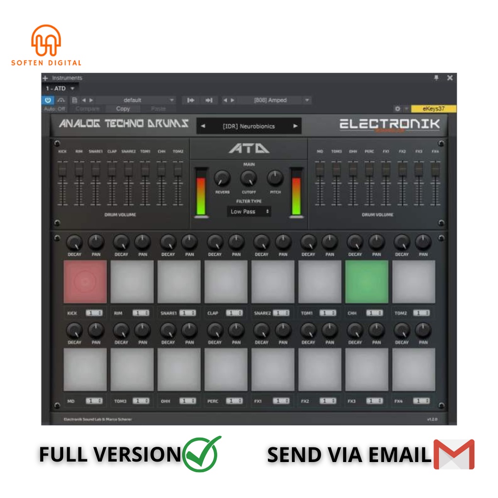 Jual Electronik Sound Lab – Analog Techno Drums 1 VST Plugin that ...