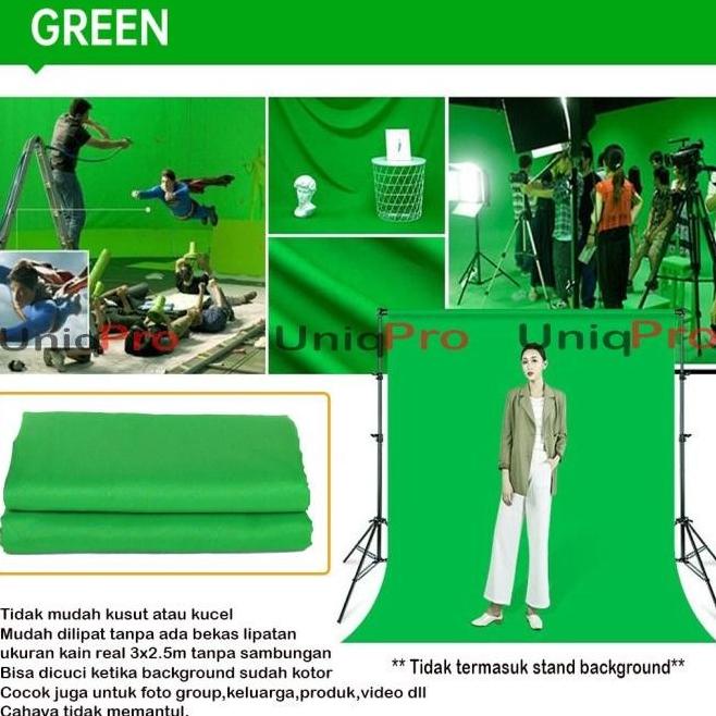 Jual Kain Background Backdrop Green Screen Hijau Studio Foto M X M G Rtg I Shopee Indonesia