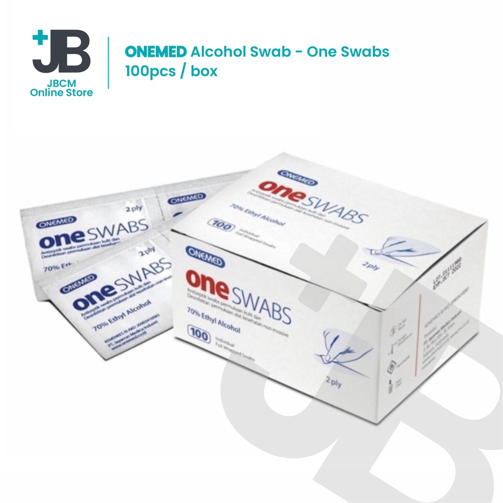 Jual Onemed Alcohol Swab One Swabs 2ply 100pcs Individual Foil