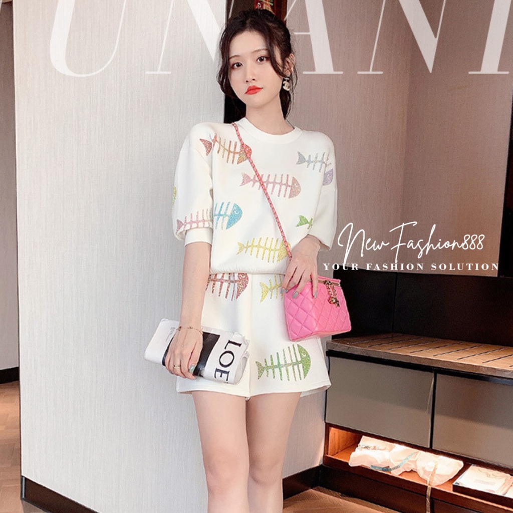 Jual IB0021 New Fashion Baju Wanita kekinian one set wanita setelan