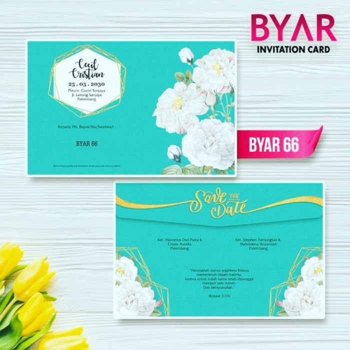 Jual Blangko Undangan Kosong Pernikahan BYAR 66 Cantik Harga Murah Unik ...