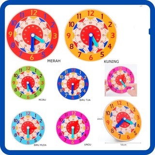 Jual Mainan Pengenalan Belajar Jam Anak Montessori Clock Toys | Shopee ...