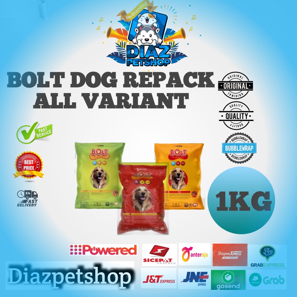 Jual Bolt Dog REPACK / DOG FOOD BOLT DOG ALL VARIAN 1KG Shopee Indonesia