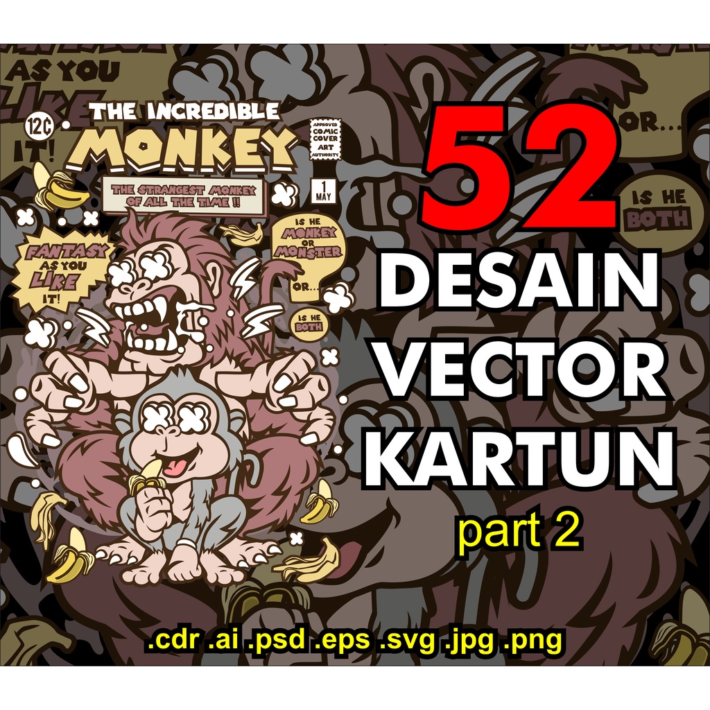 Jual 52 DESAIN KARTUN VECTOR part 2 | Shopee Indonesia