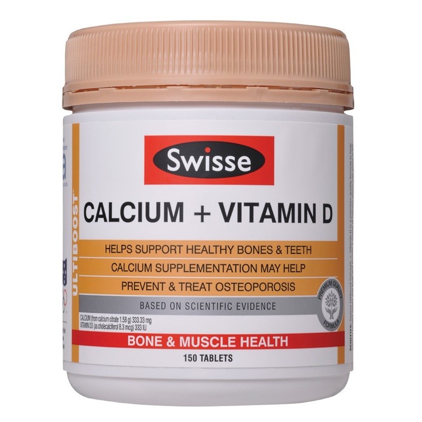 Jual Swisse Calcium Vitamin D Ultiboost Swise Kalsium Kalcium Calsium ...