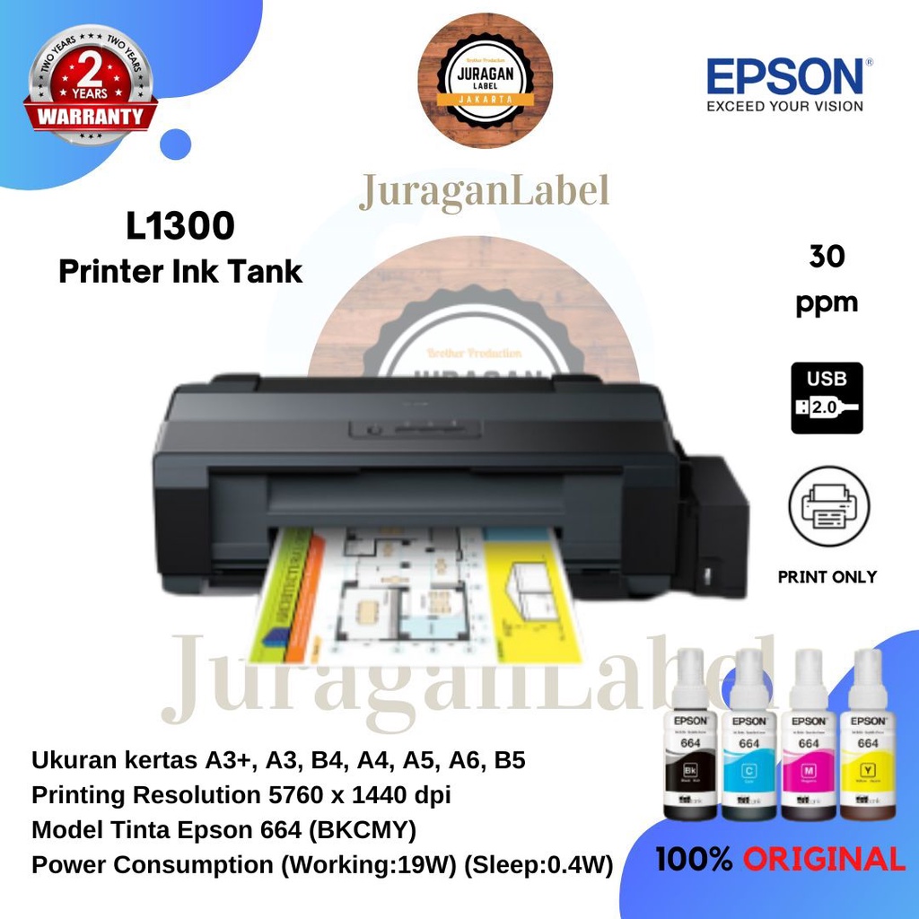 Jual Printer Epson L1300 Print A3 Ink tank Garansi Resmi | Shopee Indonesia