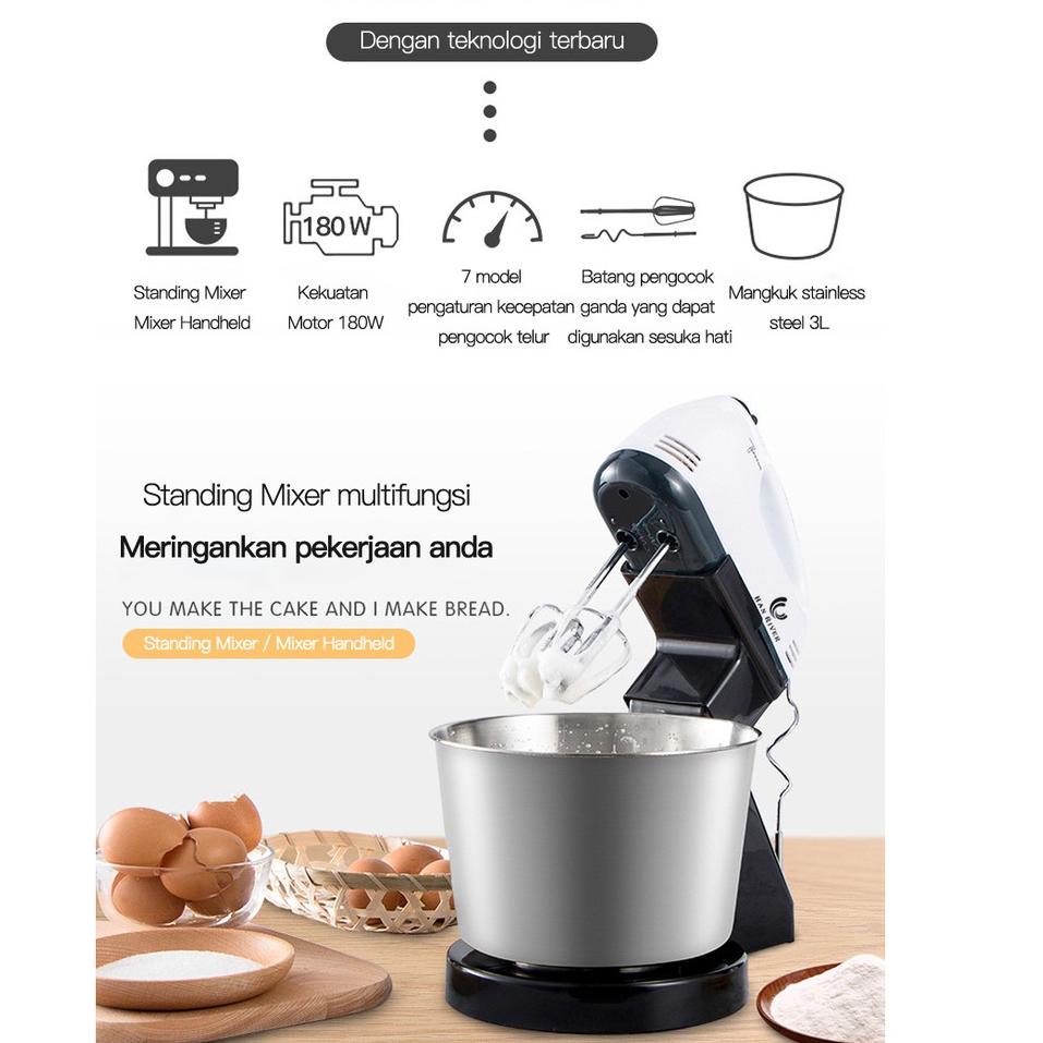 Jual Harga Sahabat HAN RIVER Standing Mixer / Mixer Handheld Putih